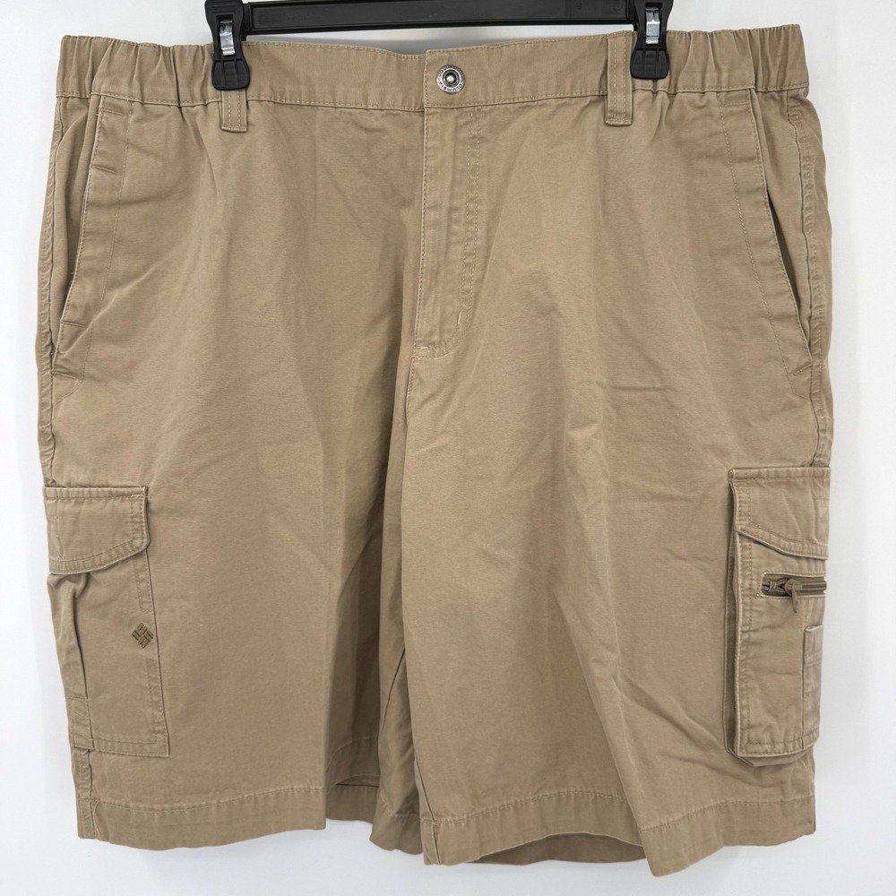 Columbia Cargo Shorts Men XL Tan X.C.O. AM4383 Cotton Utility Hiking Outdoor